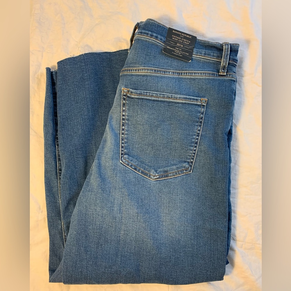 Banana Republic Vintage Stretch Wide-Leg Crop 33/16 NWT